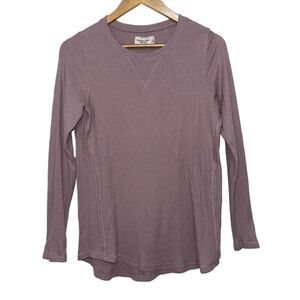 Womens Abercrombie Soft AF Cozy Purple Ribbed Knit Crew Neck Sweater Size Large